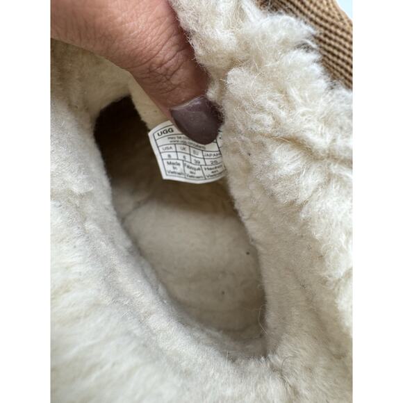 Women's Preowned Size 8 Ugg Essential Mini Boots Chestnut Casual Sheepskin - Picture 11 of 16